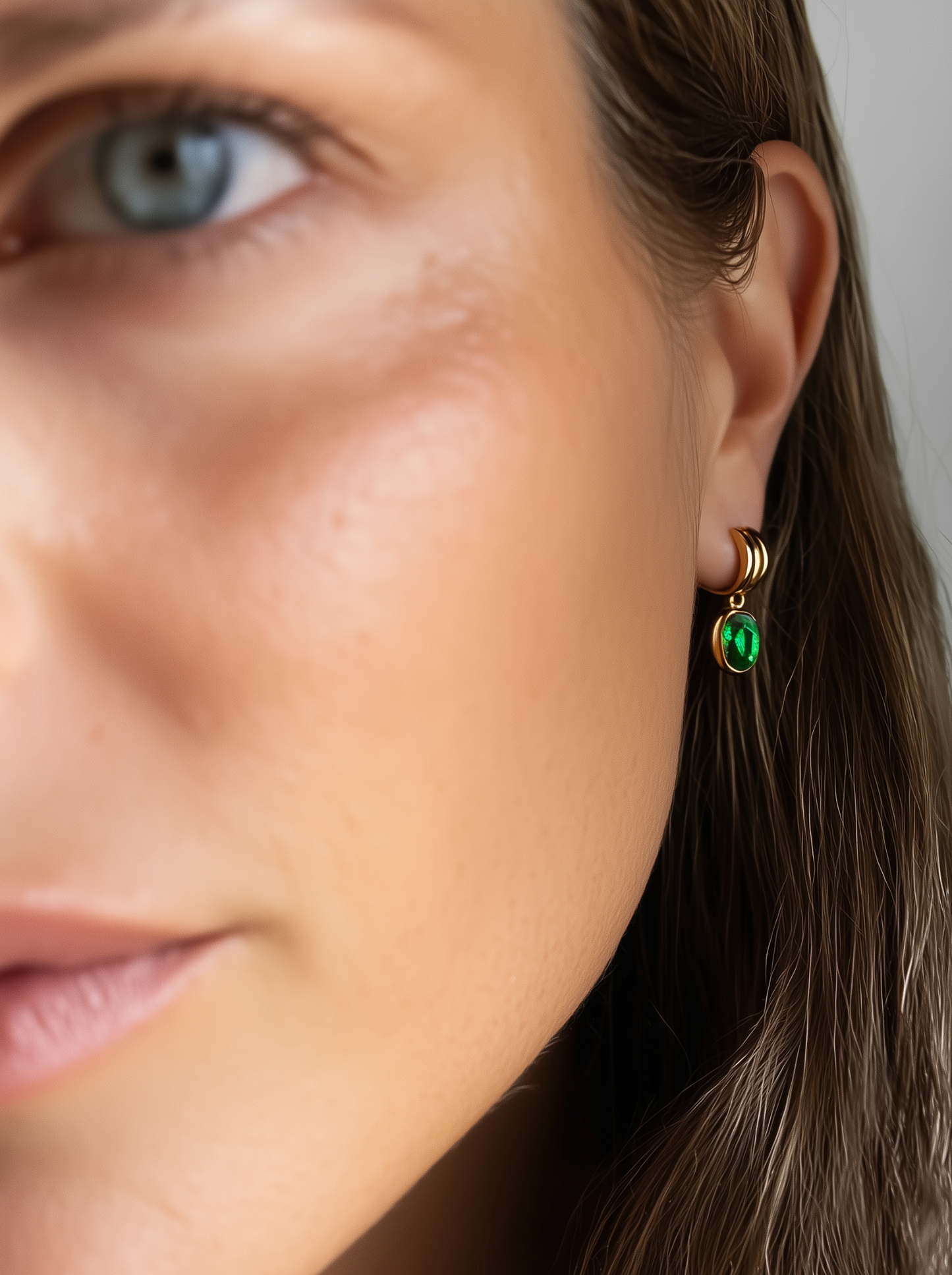 Pendientes esmeralda Creta