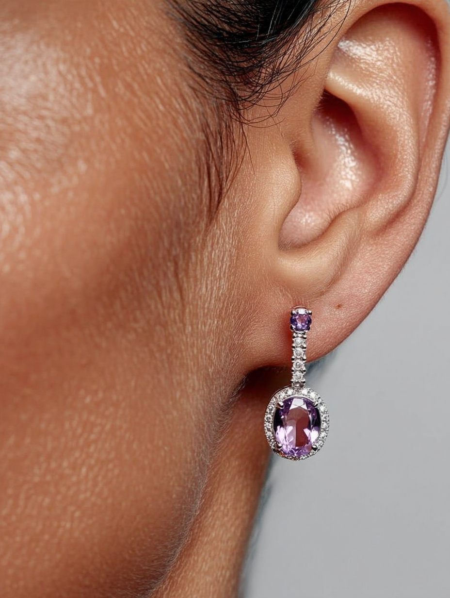 Pendientes amatista Kate
