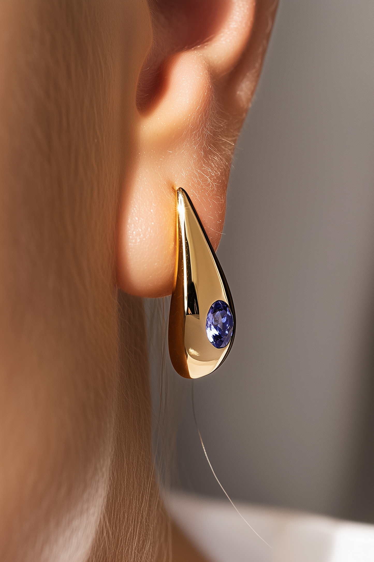 Pendientes Drop Tanzanita