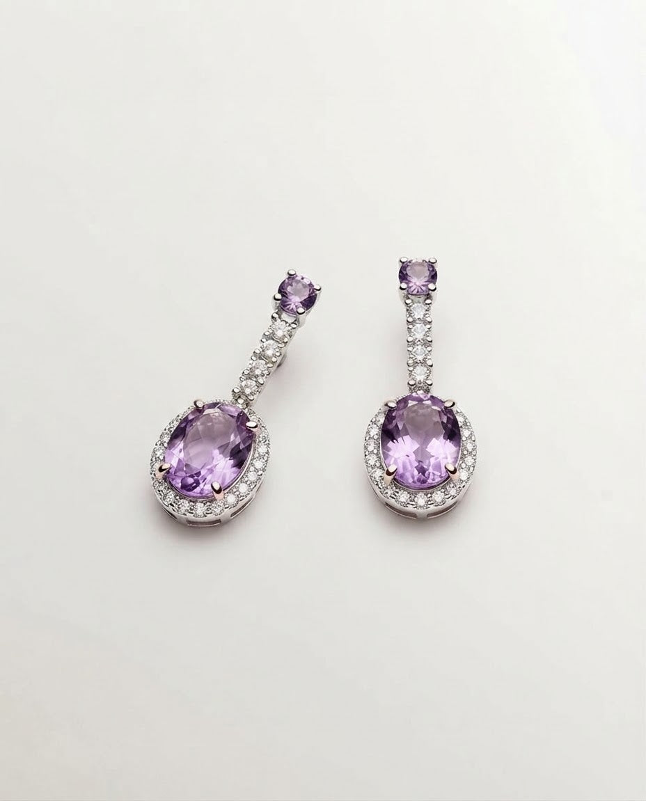 Pendientes amatista Kate