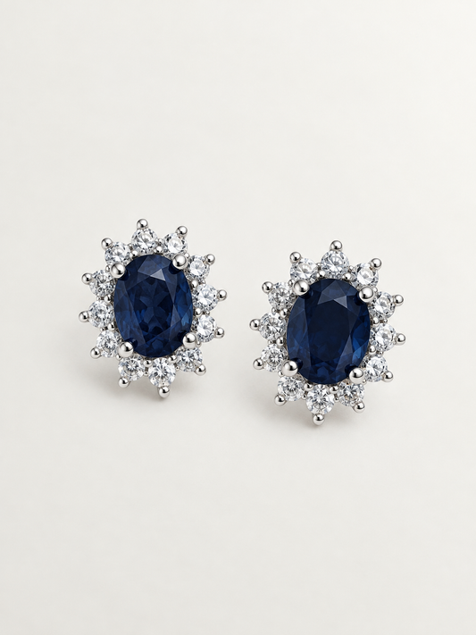 Pendientes zafiro Diana