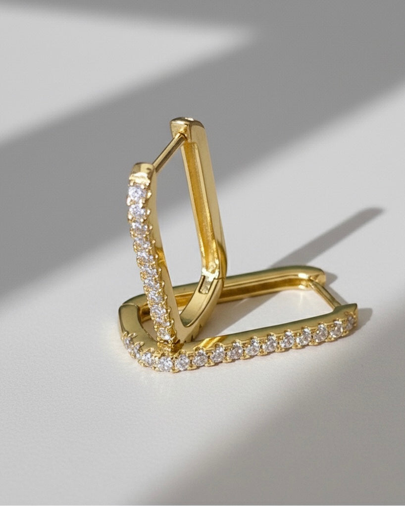 Pendientes aro rectangulares Cinderella