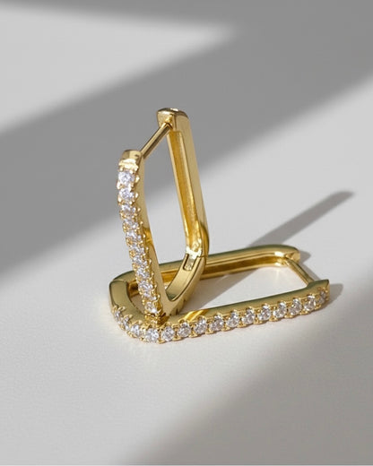 Pendientes aro rectangulares Cinderella