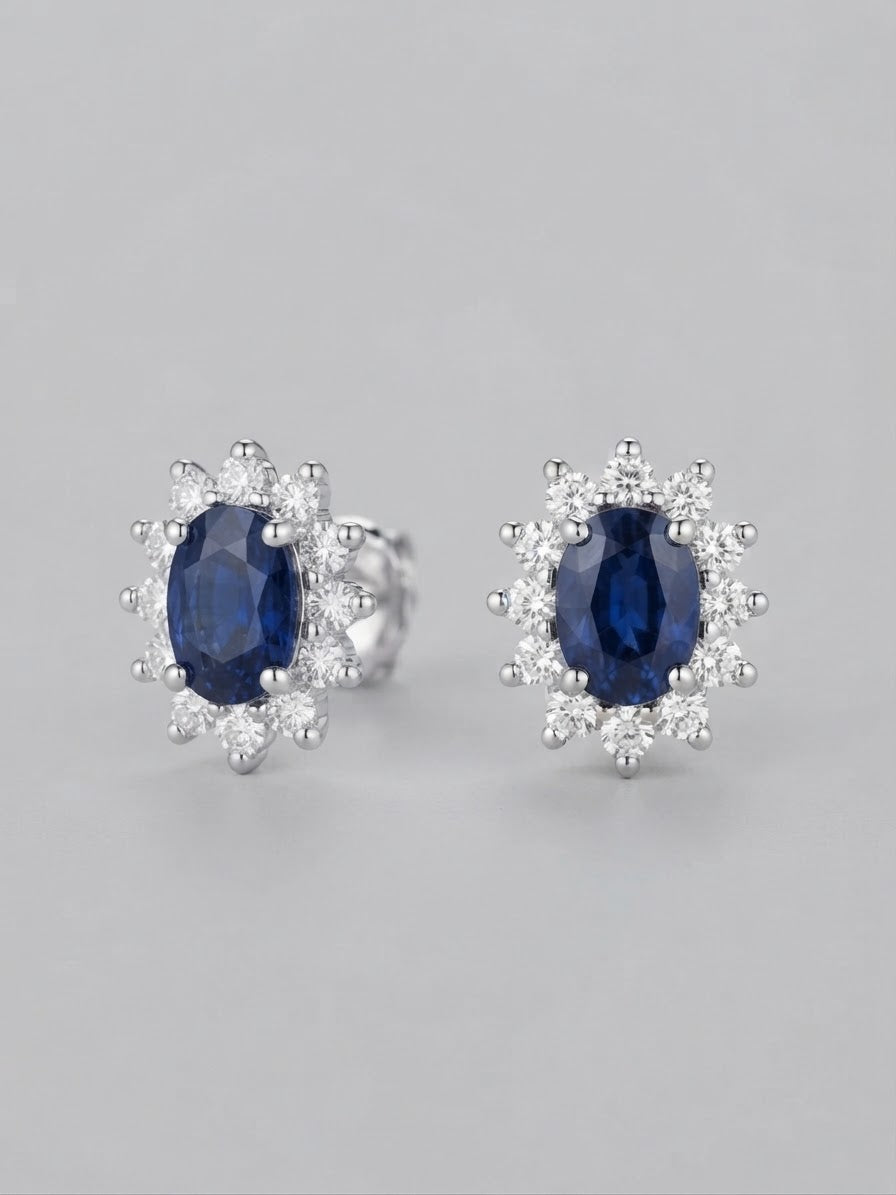 Pendientes zafiro Diana