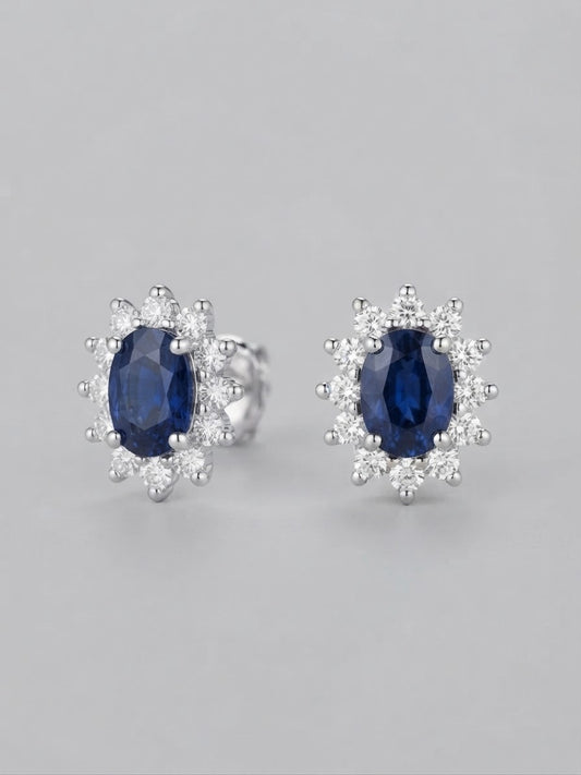 Pendientes zafiro Diana