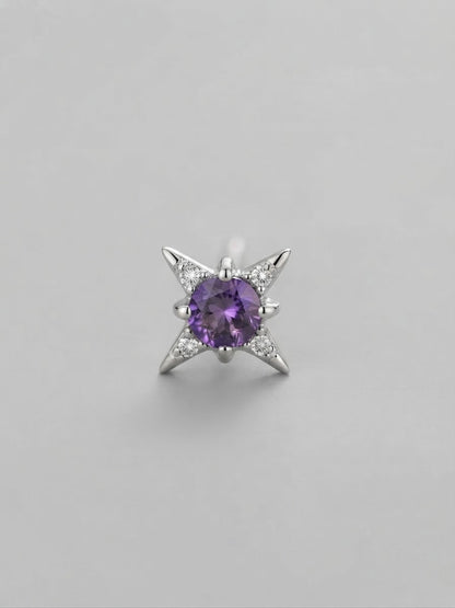 Pendientes estrella amatista Purple Agatha