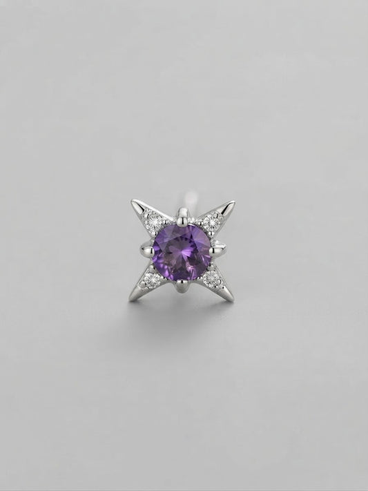Pendientes estrella amatista Purple Agatha