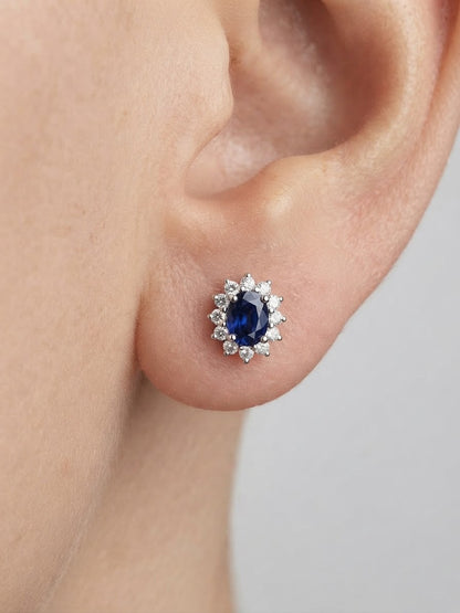 Pendientes zafiro Diana