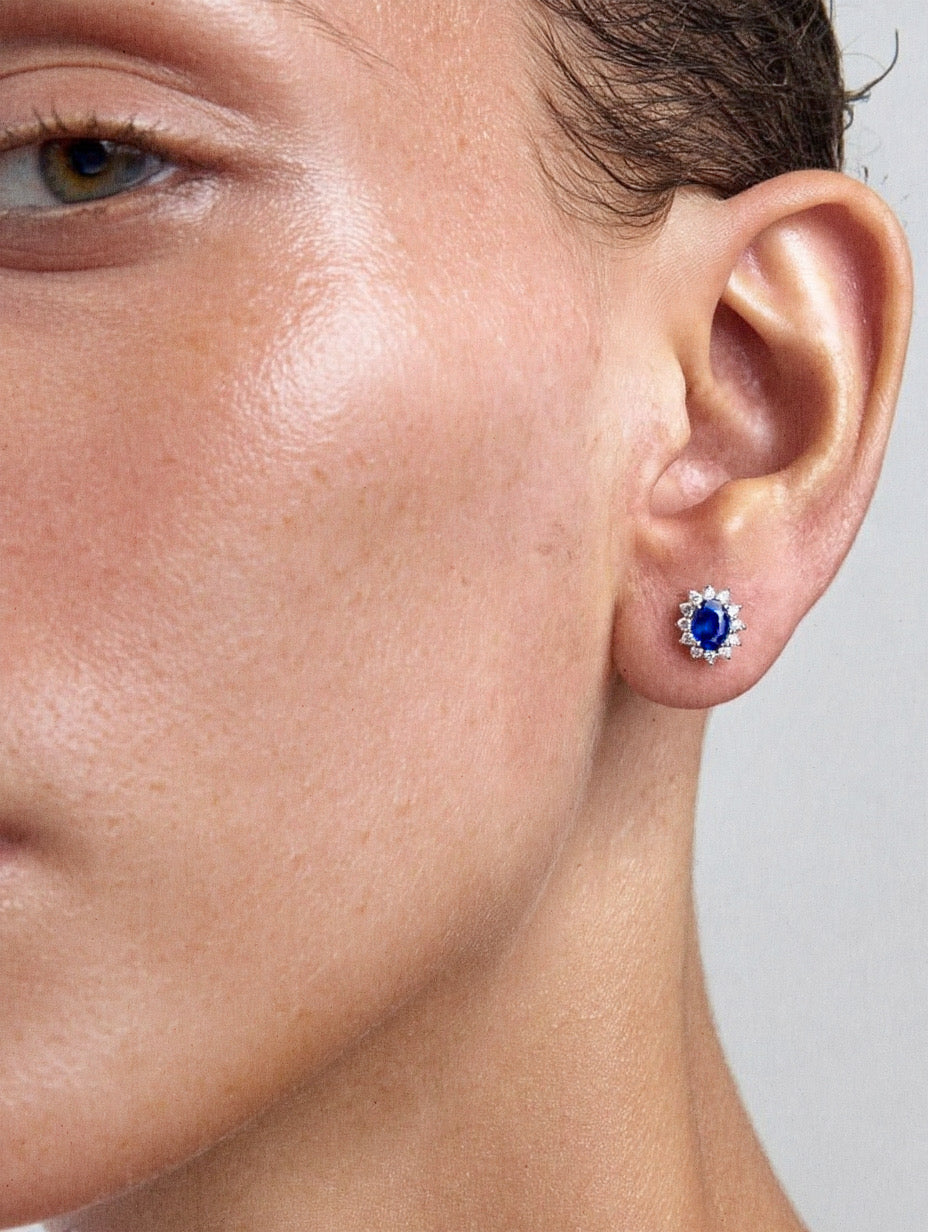 Pendientes zafiro Diana