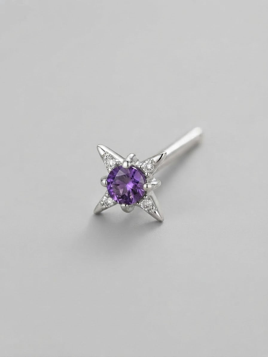 Pendientes estrella amatista Purple Agatha