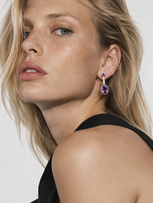Pendientes amatista Kate