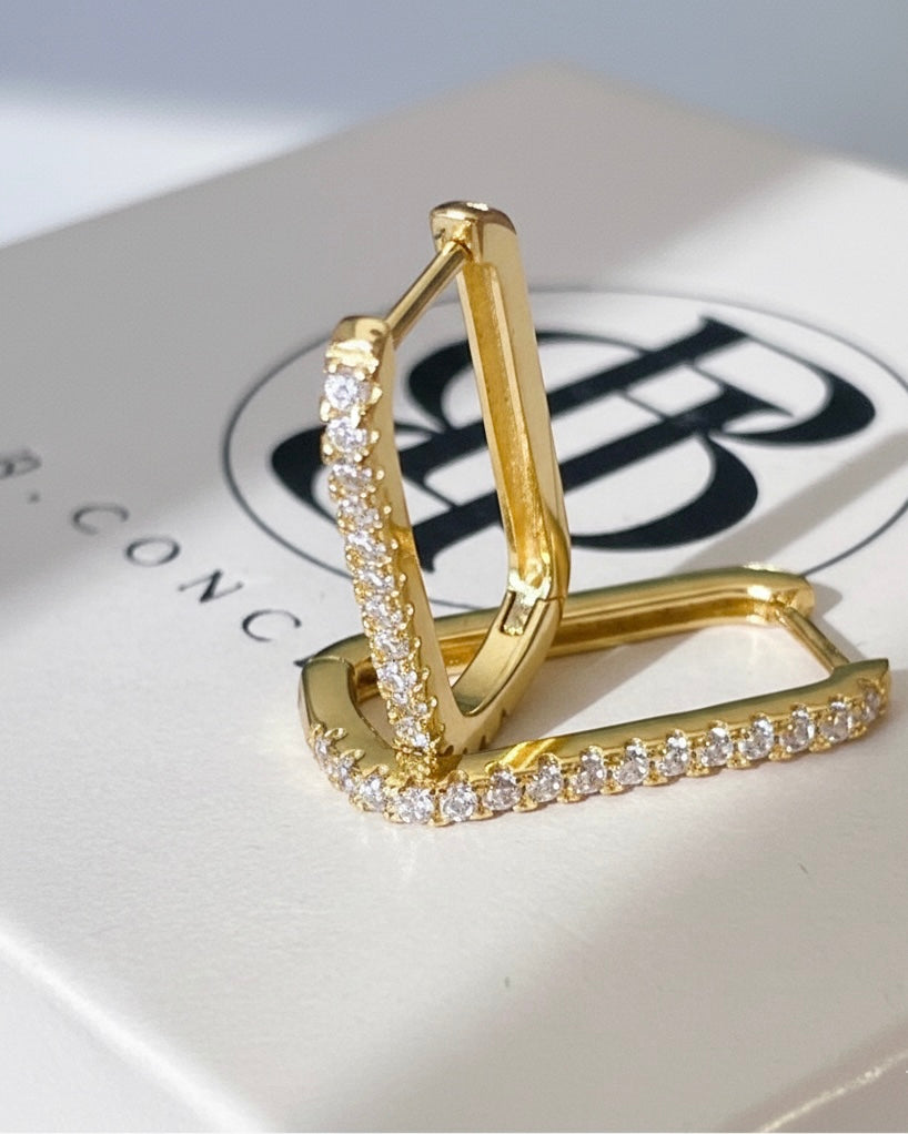 Pendientes aro rectangulares Cinderella