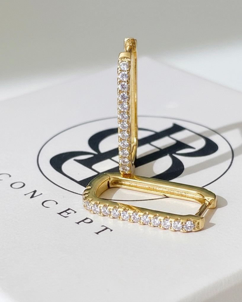 Pendientes aro rectangulares Cinderella