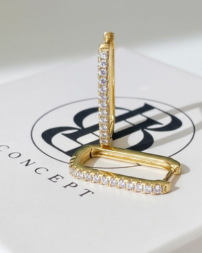 Pendientes aro rectangulares Cinderella