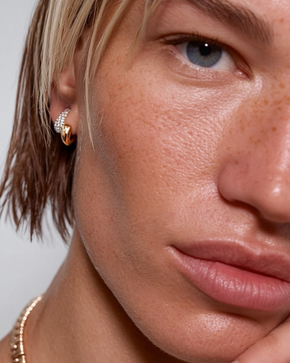 Pendientes Bruna acabado oro 18k