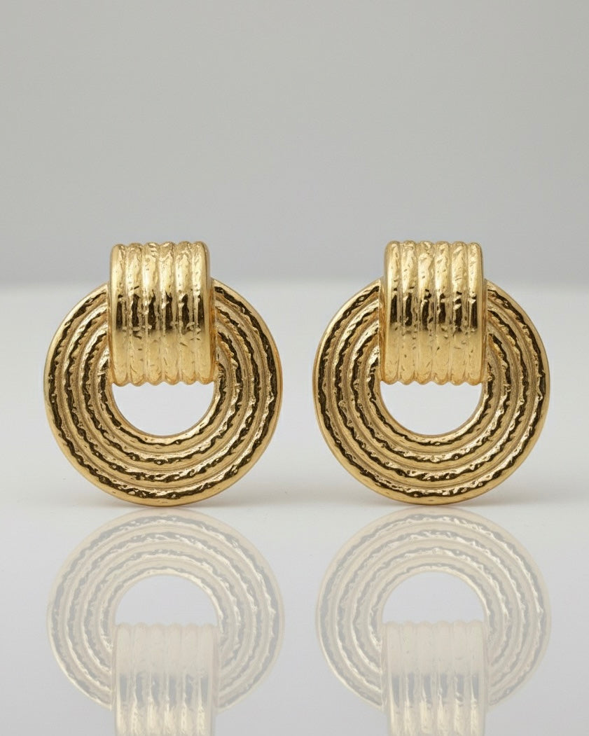 Pendientes fiesta dorados oro 