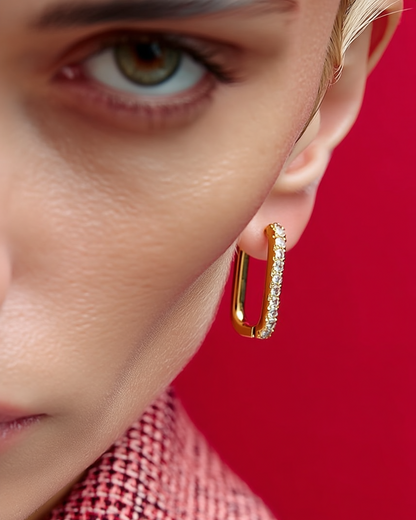 Pendientes aro rectangulares Cinderella