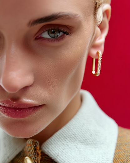 Pendientes aro rectangulares Cinderella