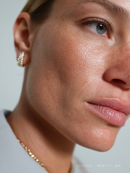 pendientes elegantes espiga oro 18k plata de ley