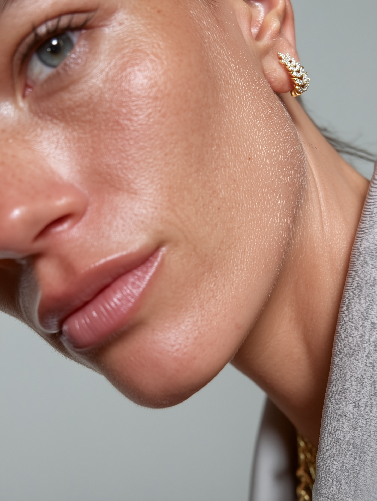 pendientes elegantes espiga oro 18k plata de ley