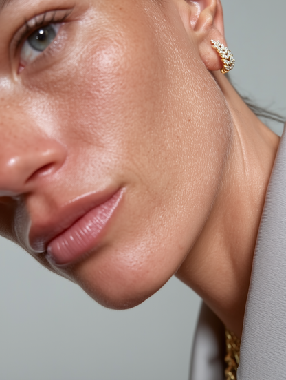 pendientes elegantes espiga oro 18k plata de ley