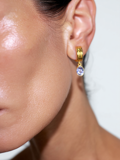 pendientes tanzanita oro exclusivos